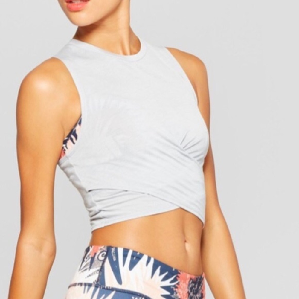 JoyLab Front Twist Crop Workout Top